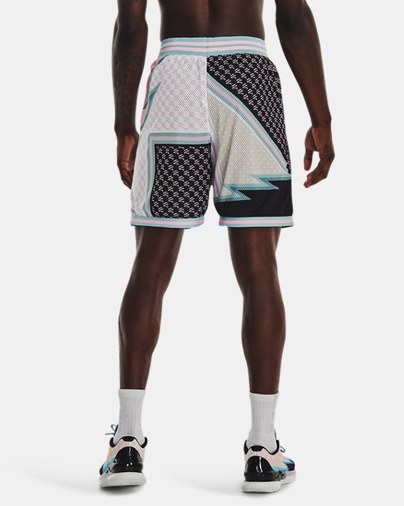 Men's Curry Draft Day 8" Shorts, White, pdpMainDesktop image number 1